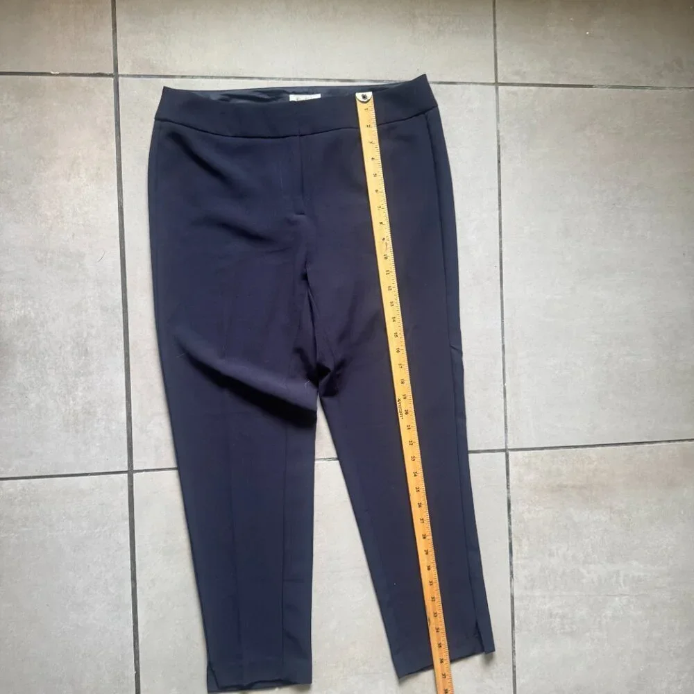 Nine Eight NY Navy Dress Pants Size 8 Work Office Slim Fit